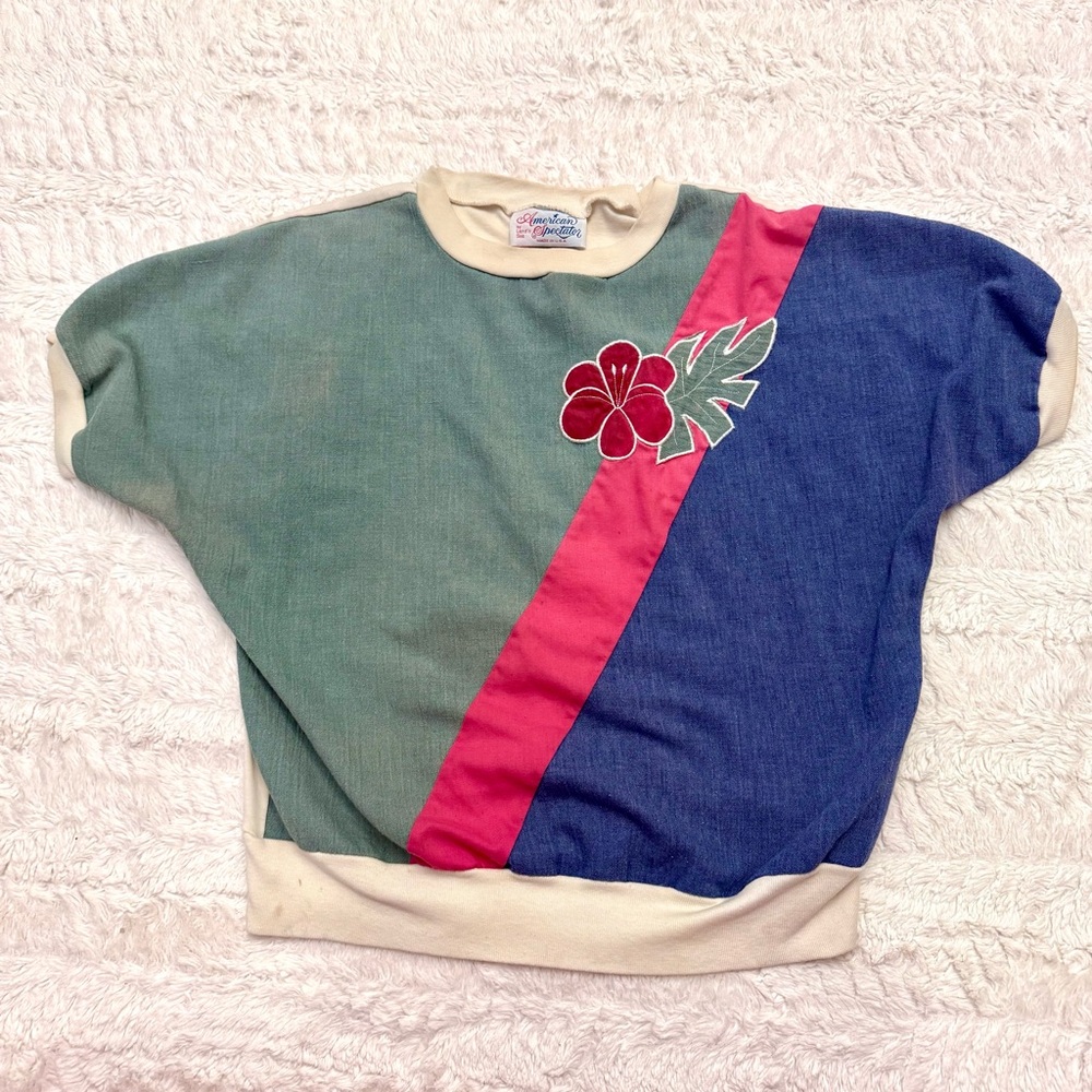 Vintage 90s American Spectator from Land N Sea Color Block Shirt – S/M